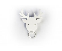 Vešiak na kľúče QUALY Bull Key Holder - jeleň biely