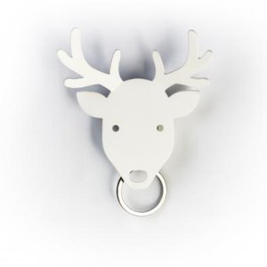 Vešiak na kľúče QUALY Bull Key Holder - jeleň biely