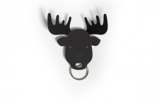 Vešiak na kľúče QUALY Moose Key Holder - los čierny