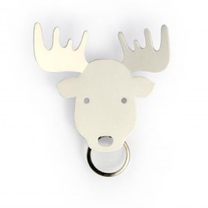 Vešiak na kľúče QUALY Moose Key Holder - los biely