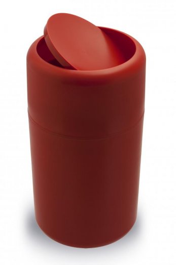 Odpadkový kôš QUALY Capsule Flip - červený
