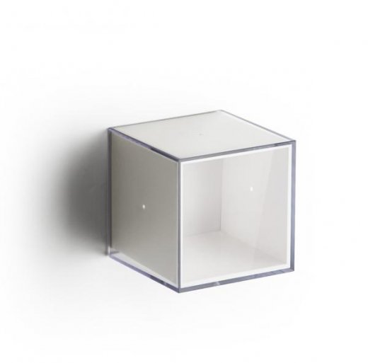 Nástenná krabička QUALY Pixel Cube - priehľadná/biela
