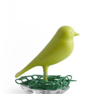 Miska na kancelárske spinky QUALY Nest Sparrow - zelená