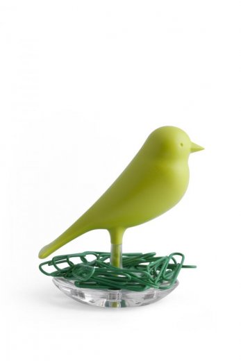 Miska na kancelárske spinky QUALY Nest Sparrow - zelená