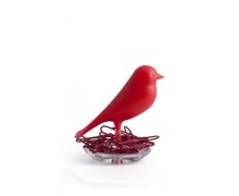 Miska na kancelárske spinky QUALY Nest Sparrow - červená