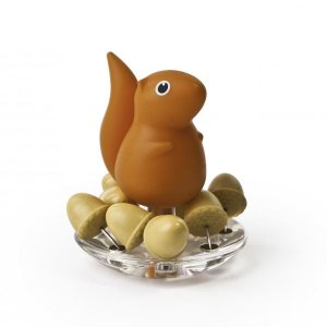 Stojan s pripináčikmi Qualy Squirrel & Acorn - oranžový