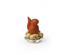 Stojan s pripináčikmi Qualy Squirrel & Acorn - červený