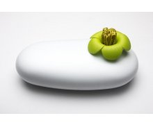 Multifunkčné púzdro QUALY Blossom Pebble Box - biela/zelená