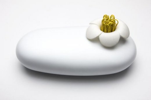 Multifunkčné púzdro QUALY Blossom Pebble Box - biela/biela