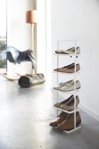 Stojan na topánky YAMAZAKI Tower Shoe Rack - vysoký, biely