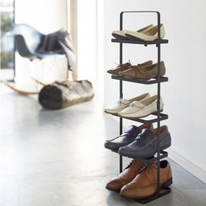 Stojan na topánky YAMAZAKI Tower Shoe Rack - vysoký, čierny