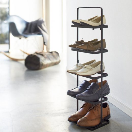 Stojan na topánky YAMAZAKI Tower Shoe Rack - vysoký, čierny