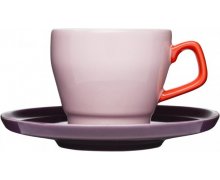 Hrnček s podšálkou SAGAFORM Pop ružový/fialový