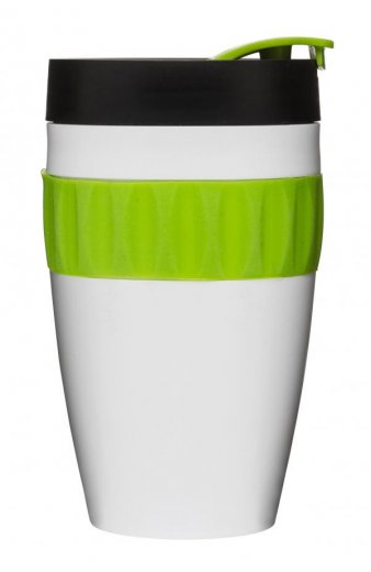 Termohrnček SAGAFORM To Go Mug, bielo - zeleno - čierny