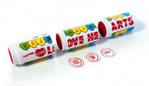 Trojitá pečiatka SUCK UK Love Hearts