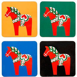 Podložky pod poháre SAGAFORM Sweeden - Coasters, 4 ks