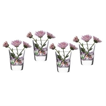 Poháre SAGAFORM Fantasy, malé, 4ks, fialovo - ružové