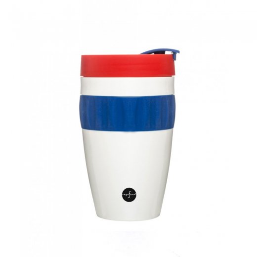 Termohrnček SAGAFORM To Go Mug, bielo-modro-červený