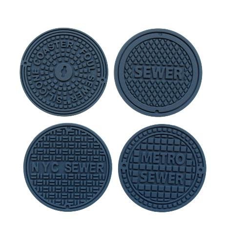 Podložky pod poháre INVOTIS Manhole, 4ks
