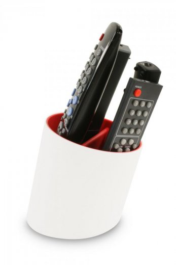Stojan na diaľkové ovládače J-ME Tilt Remote Tidy, biely/červený