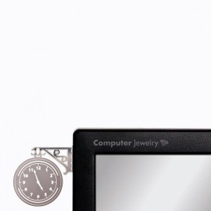 Ozdoba na monitor PELEG DESIGN Computer Jewelry - hodiny