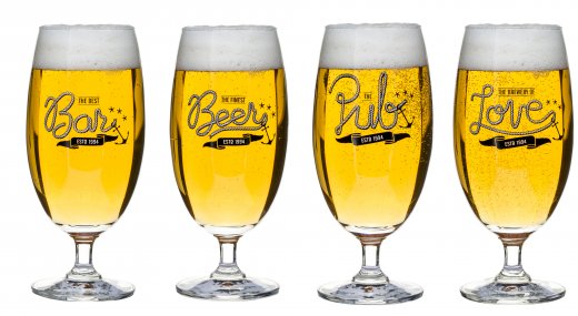 Poháre na pivo SAGAFORM Club Beer, 4ks , 420ml