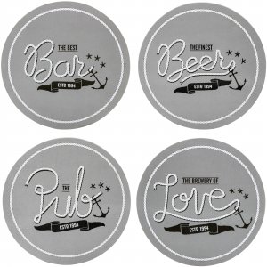 Podložky pod poháre SAGAFORM Club Coasters, 4ks