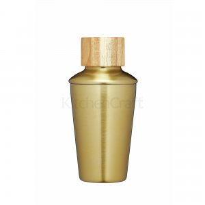 Shaker KITCHEN CRAFT Mini Coctail Shaker, 250ml, mosadz/akácia