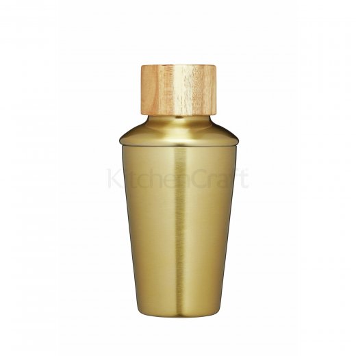 Shaker KITCHEN CRAFT Mini Coctail Shaker, 250ml, mosadz/akácia