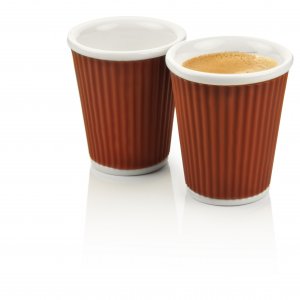 Hrnčeky na capuccino LES ARTISTES PARIS, 2ks/18cl, hnedé