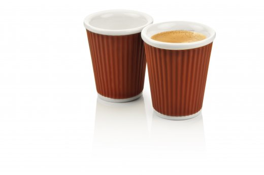 Hrnčeky na capuccino LES ARTISTES PARIS, 2ks/18cl, hnedé
