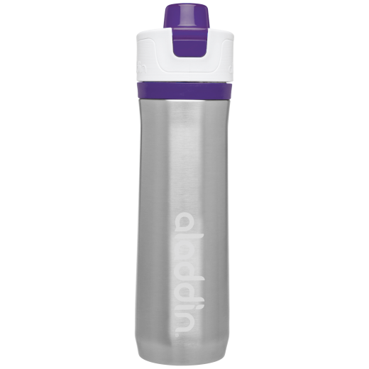 Športová vákuová fľaša na vodu so závesným uškom Aladdin 600 ml., fialová