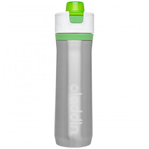 Športová vákuová fľaša na vodu so závesným uškom Aladdin 600 ml., zelená