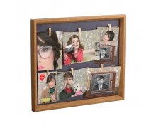 Fotorámik so štipcami BALVI Nebraska 6, šedý