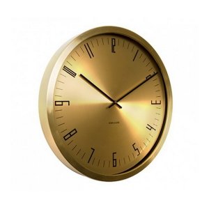 Hodiny KARLSSON Cased Index, 44cm, mosadz