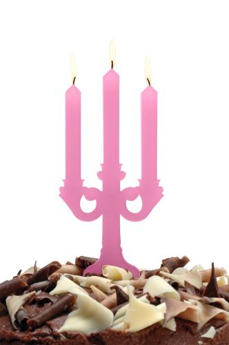 Sviečka na tortu FRED Candelabra, ružová