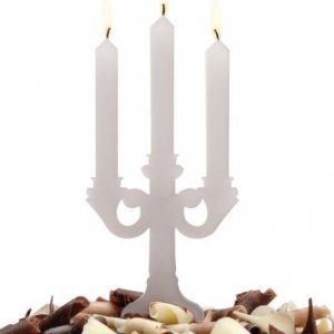 Sviečka na tortu FRED Candelabra, biela