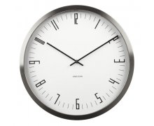 Hodiny KARLSSON Cased Index, 44cm, nerez