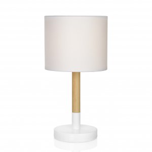 Stolová lampa  ANDREA HOUSE biela/drevo