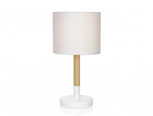 Stolová lampa  ANDREA HOUSE biela/drevo