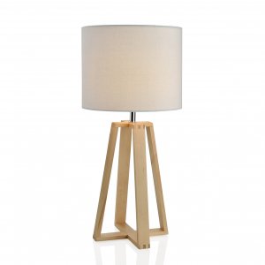 Stolová lampa s dreveným podstavcom  ANDREA HOUSE