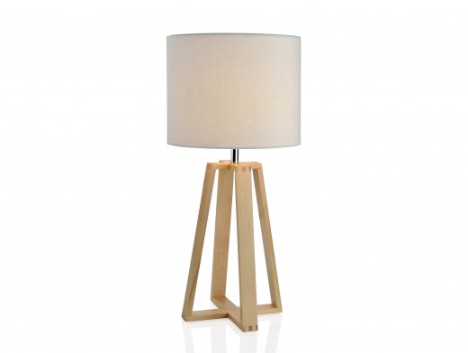Stolová lampa s dreveným podstavcom  ANDREA HOUSE