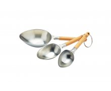 Sada odmerných lopatiek do kuchyne (60,80, 250 ml.), nerez, drevo  KITCHEN CRAFT Paul Hollywood