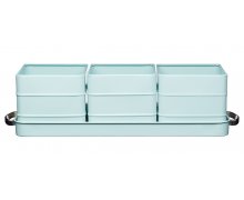 Kvetináče na bylinky (kov) modré, s madlami na prenášanie, KITCHEN CRAFT Living Nostalgia