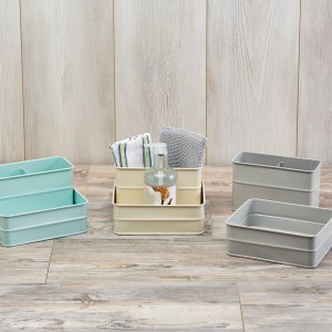 Retro stojan  na umývanie riadu (kov) KITCHEN CRAFT Living Nostalgia, krémový