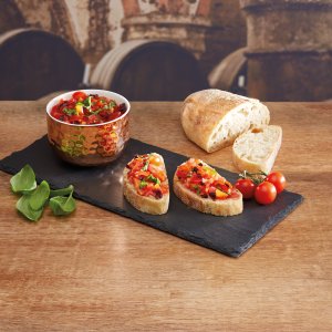 Dvojdielny servírovací set - bridlicová podložka (35x15 cm) s miskou KITCHEN CRAFT Artesa