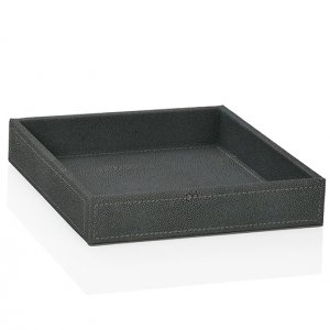 Podnos  shagreen, (18,2x18,2cm) šedý ANDREA HOUSE