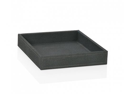Podnos  shagreen, (18,2x18,2cm) šedý ANDREA HOUSE