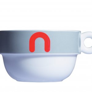 Objemná porcelánová šálka Mayday Jumbo Cup, šedá