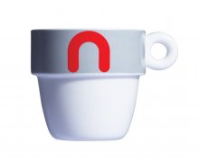 Vtipný porcelánový hrnček VICE VERSA Mayday Mug, šedý